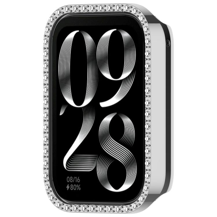 For Xiaomi Smart Band 10 Pro Diamond Half Coverage Hollow PC Watch Protective Case
