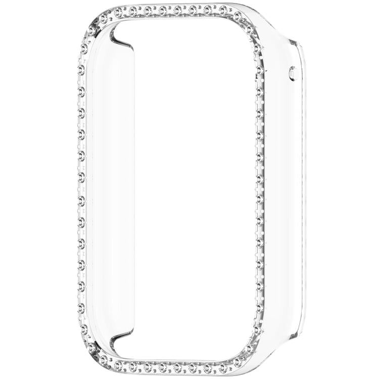For Xiaomi Smart Band 10 Pro Ceramic Diamond Half Coverage Hollow PC Watch Protective Case