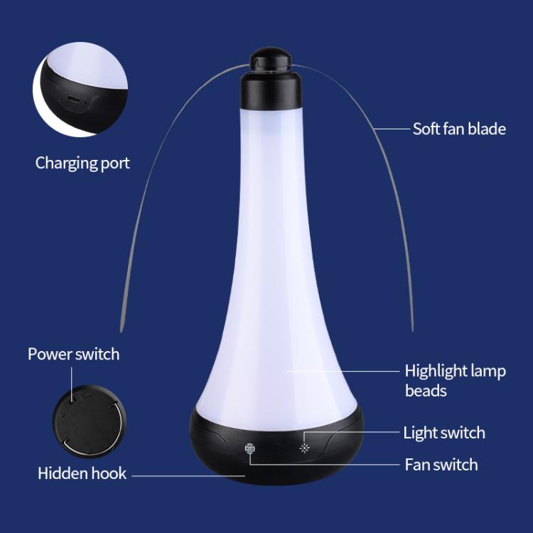 Multi-function LED Charging Touch Mosquito Repellent Fan - USB-Rechargeable