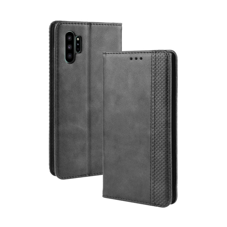 Magnetic Buckle Retro Crazy Horse Texture Horizontal Flip Leather Case for Galaxy Note10 Pro, with Holder & Card Slots & Photo Frame