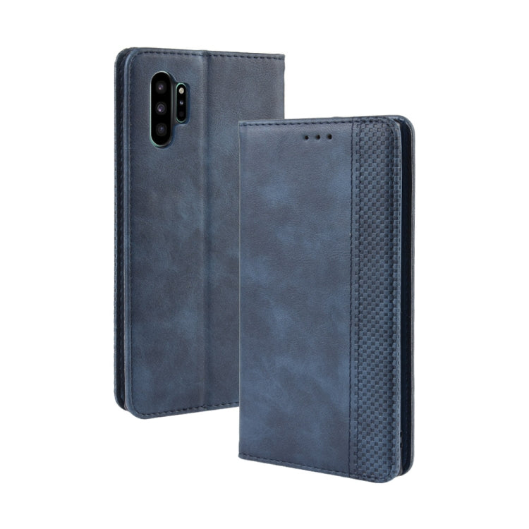 Magnetic Buckle Retro Crazy Horse Texture Horizontal Flip Leather Case for Galaxy Note10 Pro, with Holder & Card Slots & Photo Frame