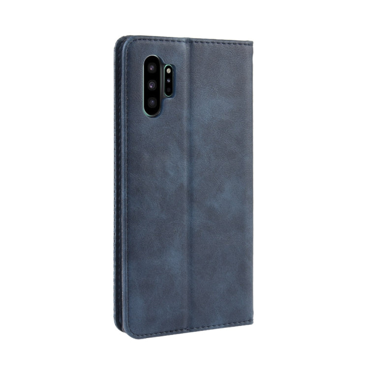 Magnetic Buckle Retro Crazy Horse Texture Horizontal Flip Leather Case for Galaxy Note10 Pro, with Holder & Card Slots & Photo Frame