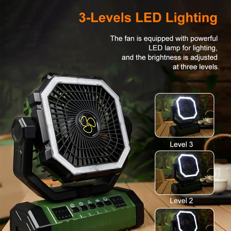 WG353 Outdoor Camping Hook Tent Desktop Fan 20000mAh Battery