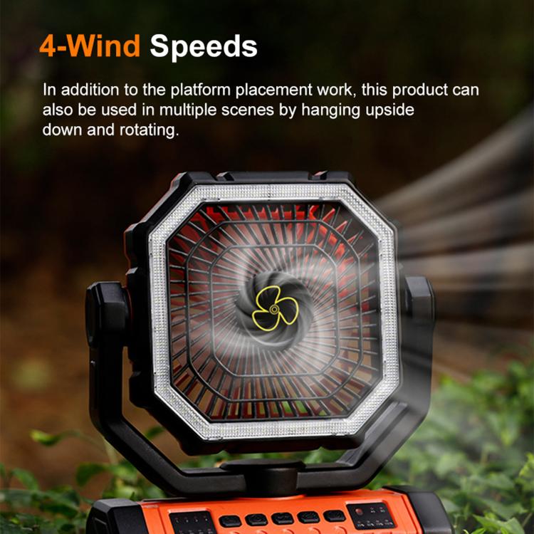 WG353 Outdoor Camping Hook Tent Desktop Fan 20000mAh Battery