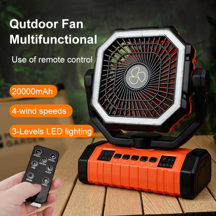 WG353 Outdoor Camping Hook Tent Desktop Fan 20000mAh Battery