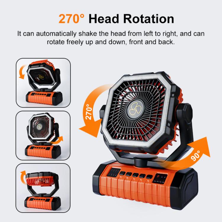 WG353 Outdoor Camping Hook Tent Desktop Fan 20000mAh Battery