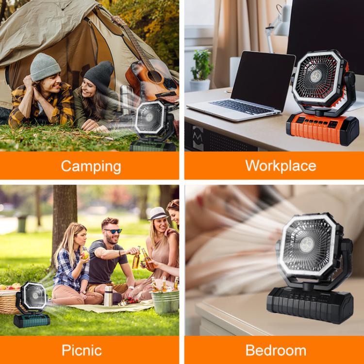 WG353 Outdoor Camping Hook Tent Desktop Fan 20000mAh Battery
