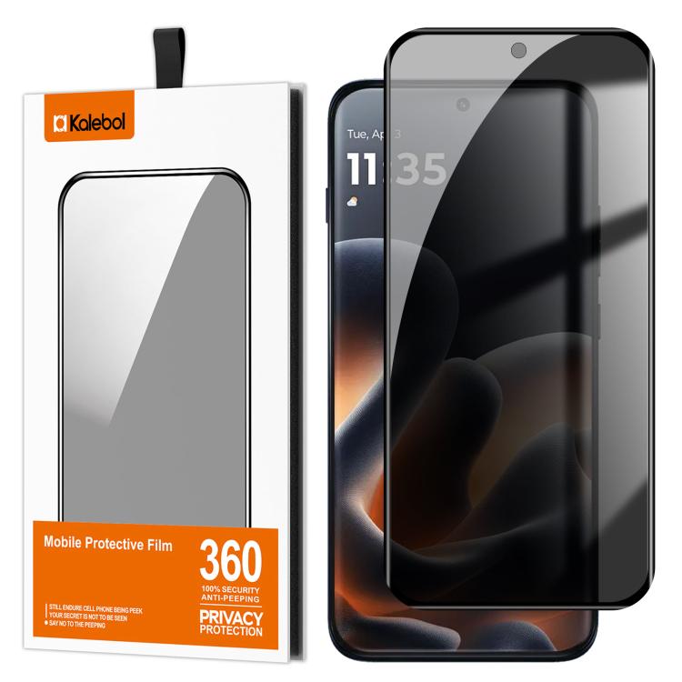 For Motorola Edge 70 Pro 5G Kalebol Curved Full Glue High-Aluminum Full-Coverage Anti-Fingerprint Screen-Printed Privacy Tempered Glass Film