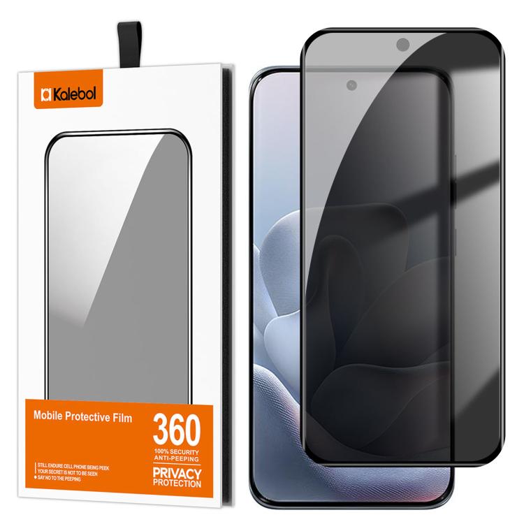 For Motorola Edge 70 Fusion 5G Kalebol Curved Full Glue High-Aluminum Full-Coverage Anti-Fingerprint Screen-Printed Privacy Tempered Glass Film