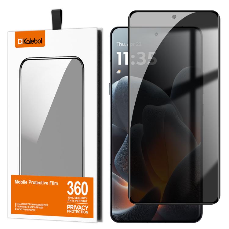 For Motorola Signature 5G Kalebol Curved Full Glue High-Aluminum Full-Coverage Anti-Fingerprint Screen-Printed Privacy Tempered Glass Film