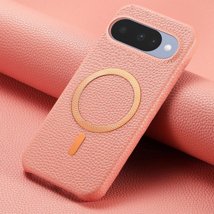 For Google Pixel 9 / 9 Pro Litchi Texture Brushed MagSafe PU Back Cover Phone Case