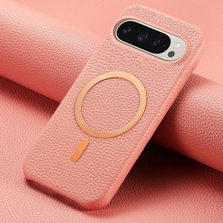 For Google Pixel 10 Pro XL Litchi Texture Brushed MagSafe PU Back Cover Phone Case