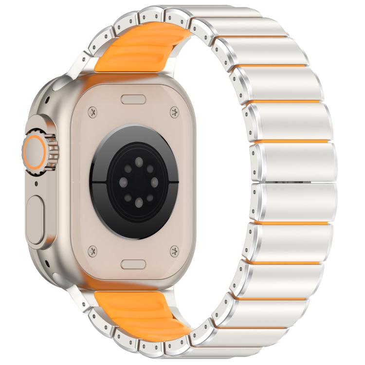 For Apple Watch 42mm / 41mm / 40mm / 38mm Folding Buckle One Bead Silicone Titanium Alloy Watch Band