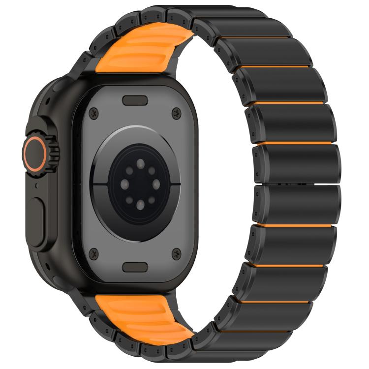 For Apple Watch 42mm / 41mm / 40mm / 38mm Folding Buckle One Bead Silicone Titanium Alloy Watch Band