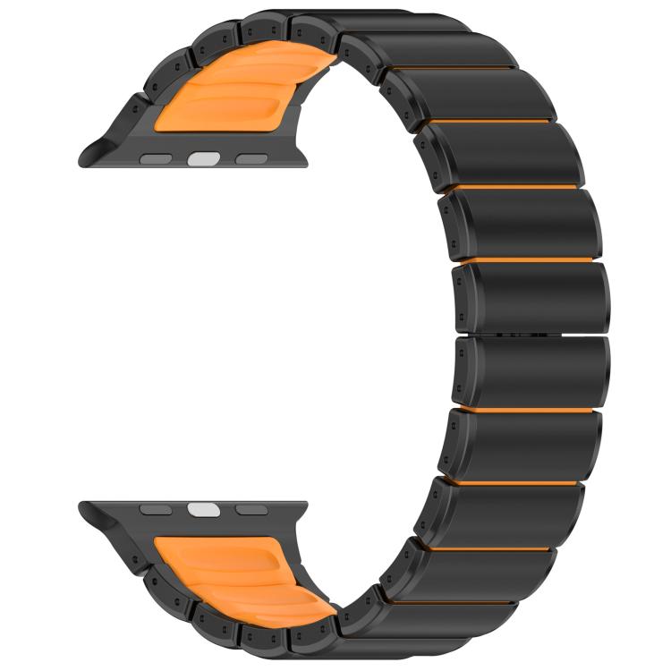 For Apple Watch 42mm / 41mm / 40mm / 38mm Folding Buckle One Bead Silicone Titanium Alloy Watch Band