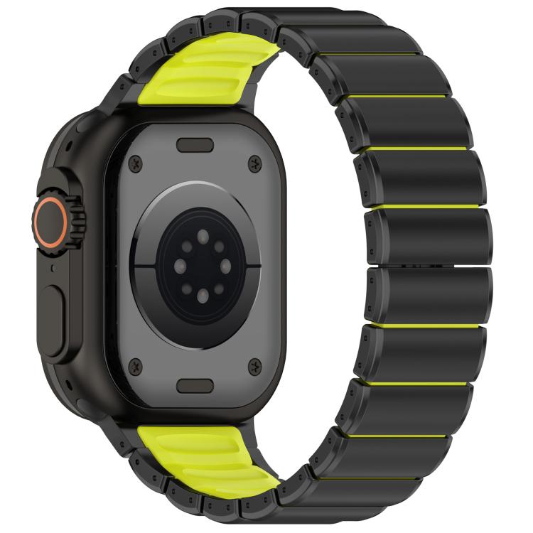 For Apple Watch 42mm / 41mm / 40mm / 38mm Folding Buckle One Bead Silicone Titanium Alloy Watch Band