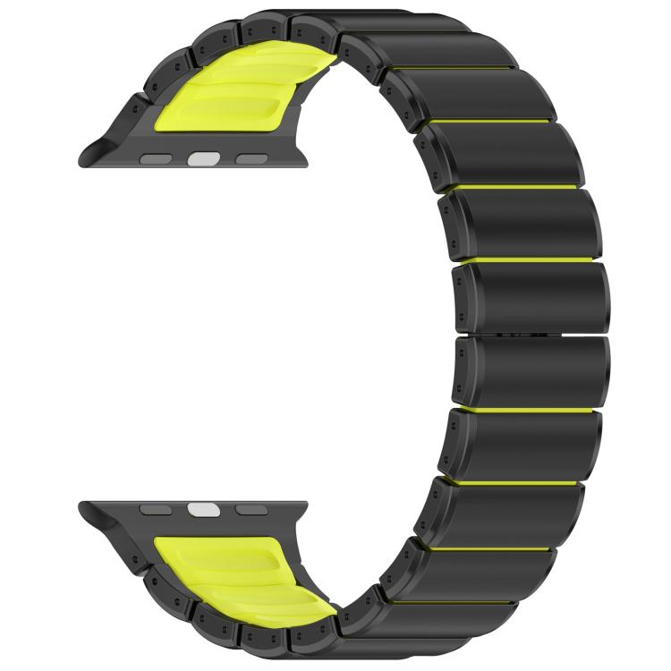 For Apple Watch 42mm / 41mm / 40mm / 38mm Folding Buckle One Bead Silicone Titanium Alloy Watch Band