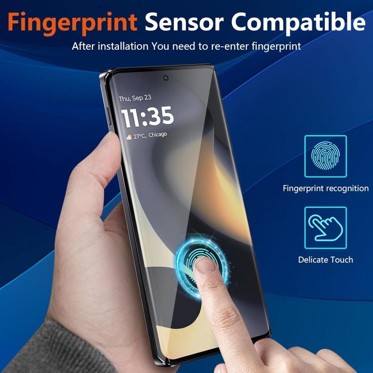 For Motorola Signature 5G 10pcs Kalebol Curved Full Glue High-Aluminum Full-Coverage Anti-Fingerprint Screen-Printed HD Tempered Glass Film
