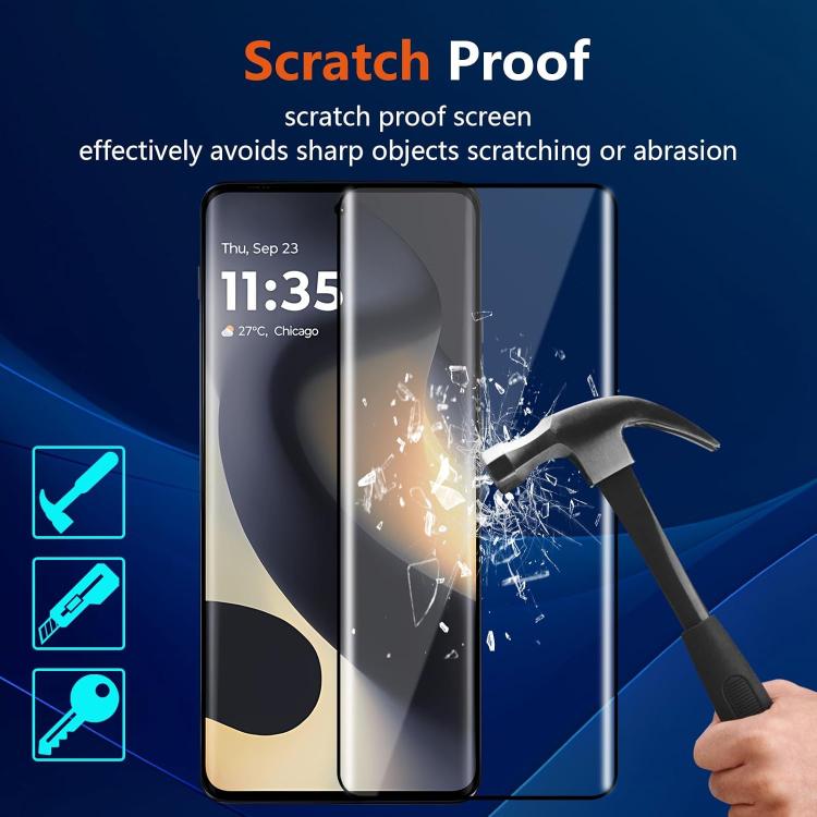 For Motorola Edge 70 Pro 5G 10pcs Kalebol Curved Full Glue High-Aluminum Full-Coverage Anti-Fingerprint Screen-Printed HD Tempered Glass Film
