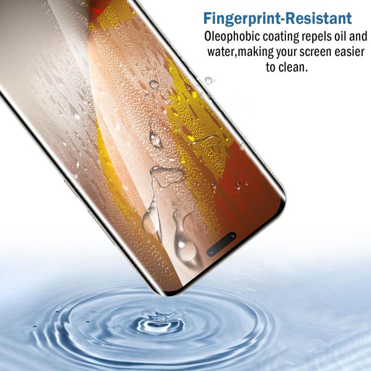 For Honor Magic8 Pro 10pcs Kalebol Curved Full Glue High-Aluminum Full-Coverage Anti-Fingerprint Screen-Printed HD Tempered Glass Film