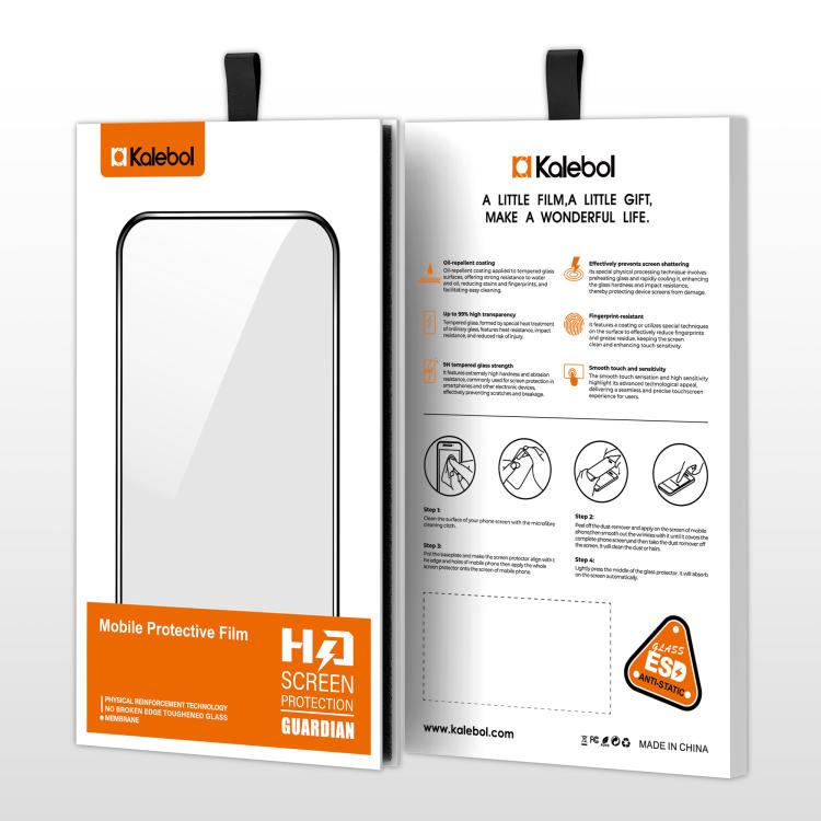 For Google Pixel 7 Pro 10pcs Kalebol Curved Full Glue High-Aluminum Full-Coverage Anti-Fingerprint Screen-Printed HD Tempered Glass Film