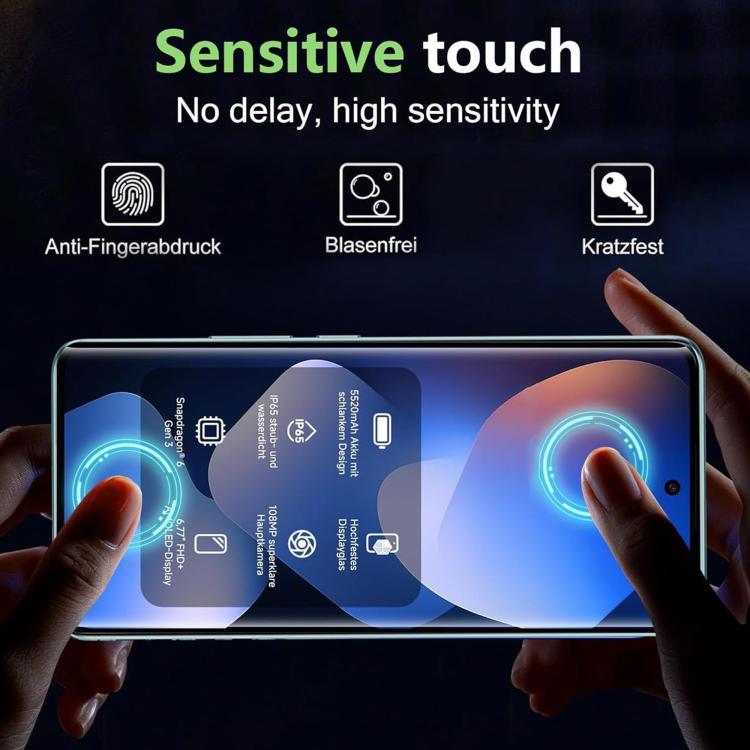 For Xiaomi 15 Pro 10pcs Kalebol Curved Full Glue High-Aluminum Full-Coverage Anti-Fingerprint Screen-Printed HD Tempered Glass Film