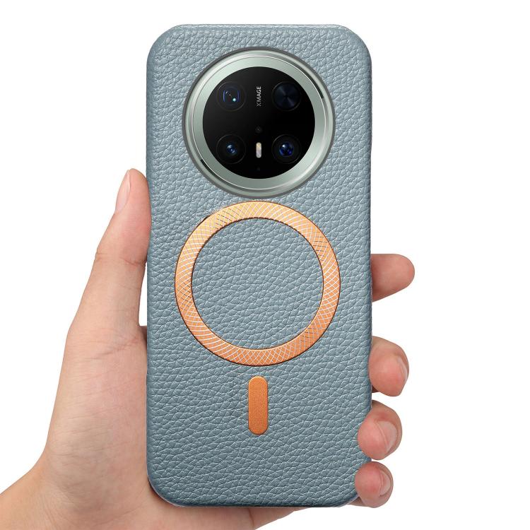 For Huawei Mate 70 Pro Litchi Texture Brushed MagSafe PU Back Cover Phone Case