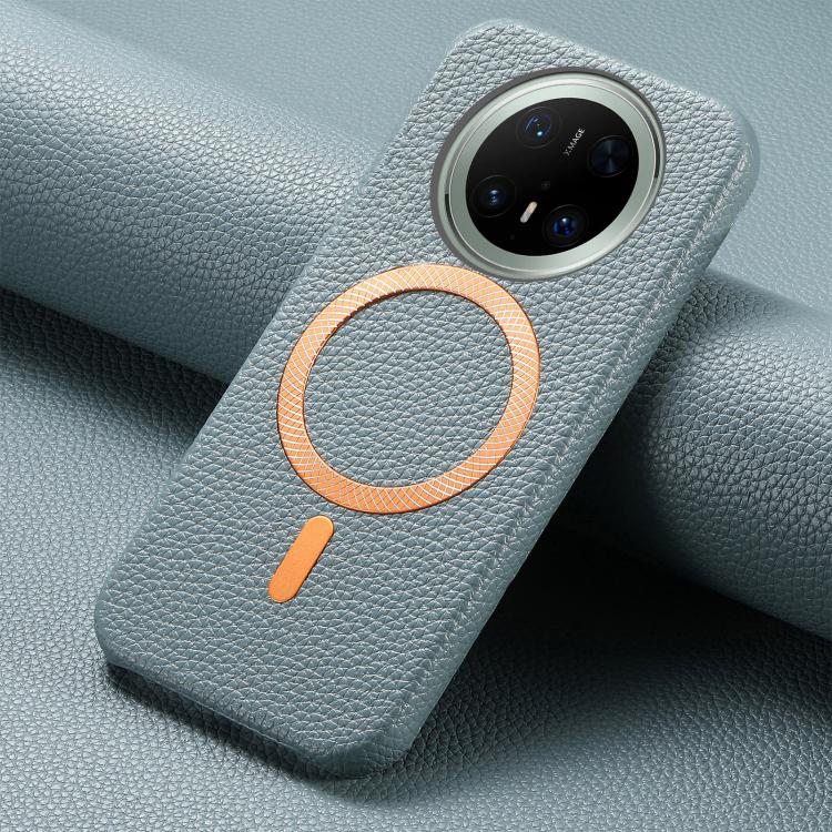 For Huawei Mate 70 Pro Litchi Texture Brushed MagSafe PU Back Cover Phone Case