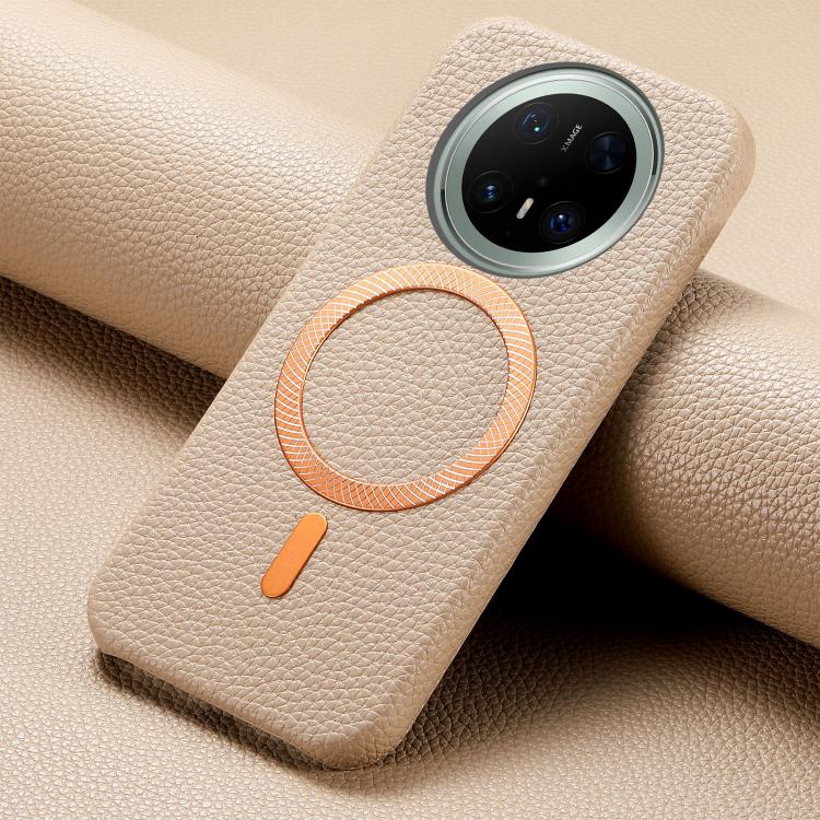 For Huawei Mate 70 Pro Litchi Texture Brushed MagSafe PU Back Cover Phone Case