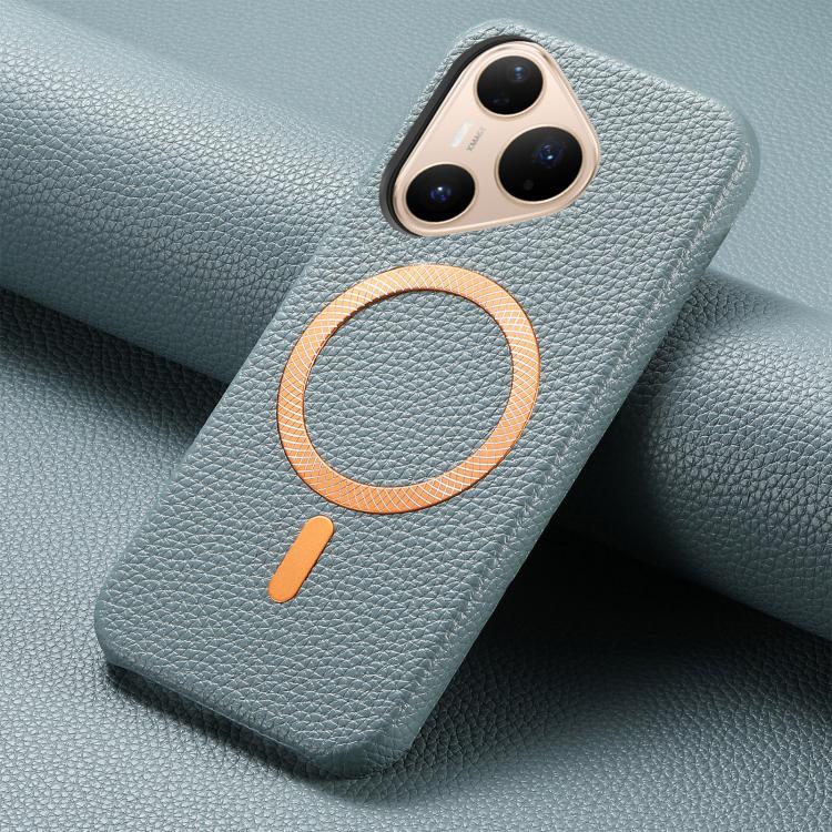 For Huawei Pura 80 Pro 5G Litchi Texture Brushed MagSafe PU Back Cover Phone Case