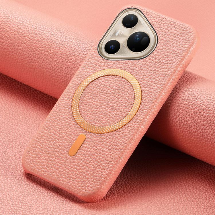 For Huawei Pura 80 Ultra 5G Litchi Texture Brushed MagSafe PU Back Cover Phone Case