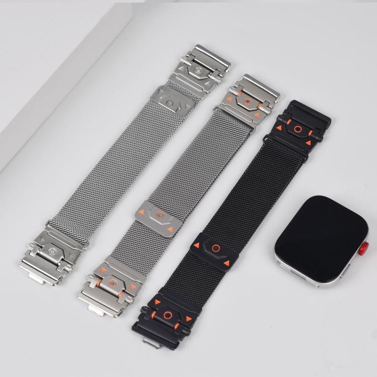 For Huawei Watch Fit 5 / Fit 5 Pro / Fit 4 Titan Head Connector Milanese Magnetic Stainless Steel Watch Band