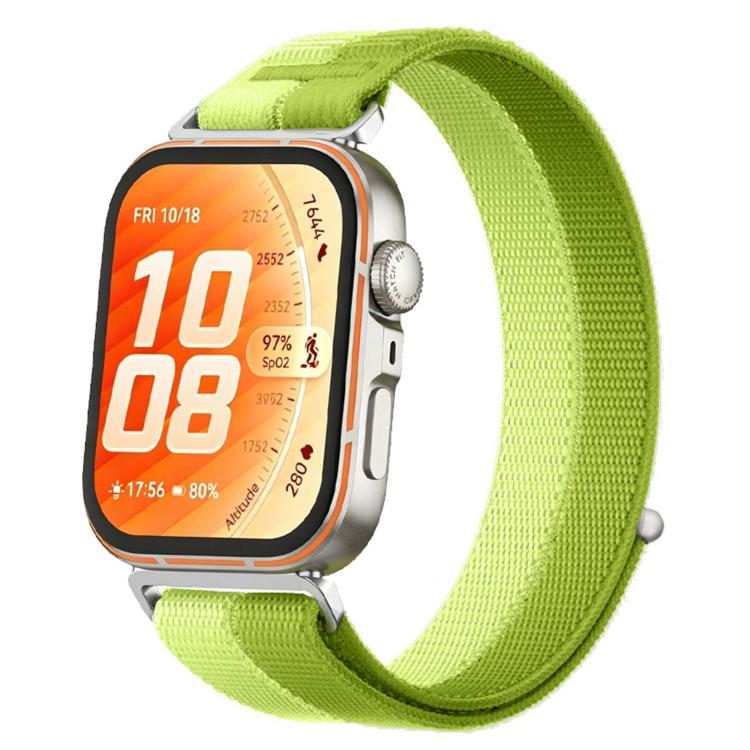 For Huawei Watch Fit 5 / Fit 5 Pro / Fit 4 Feather Yarn Stitched Nylon Loop Metal Interface Watch Band