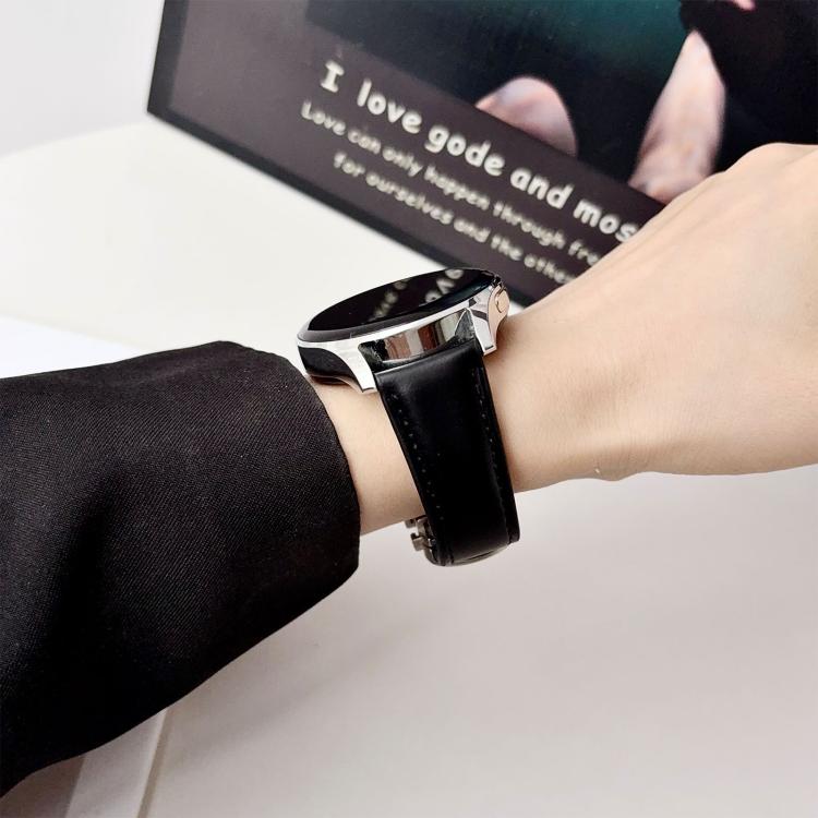 18mm Double G Magnetic Buckle Genuine Leather Watch Band