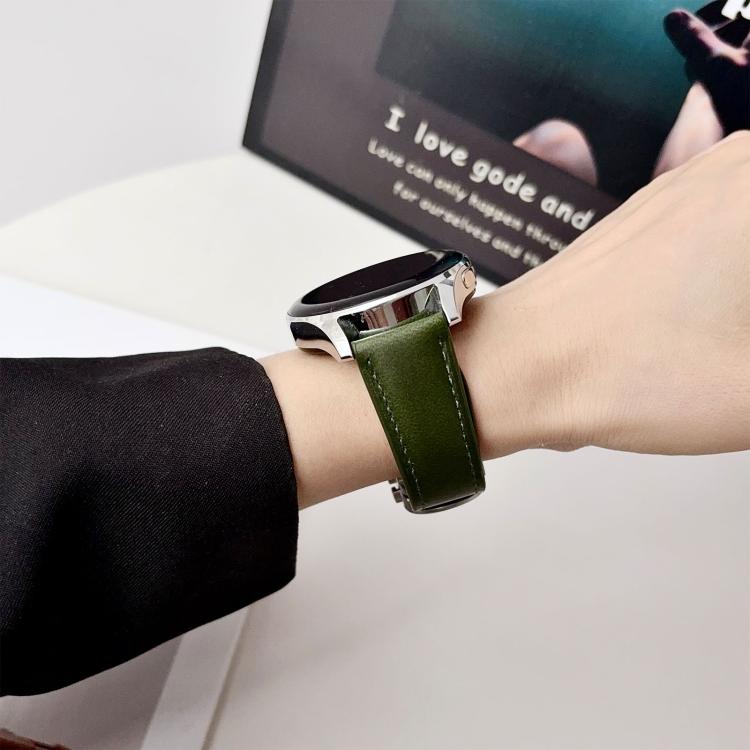 18mm Double G Magnetic Buckle Genuine Leather Watch Band
