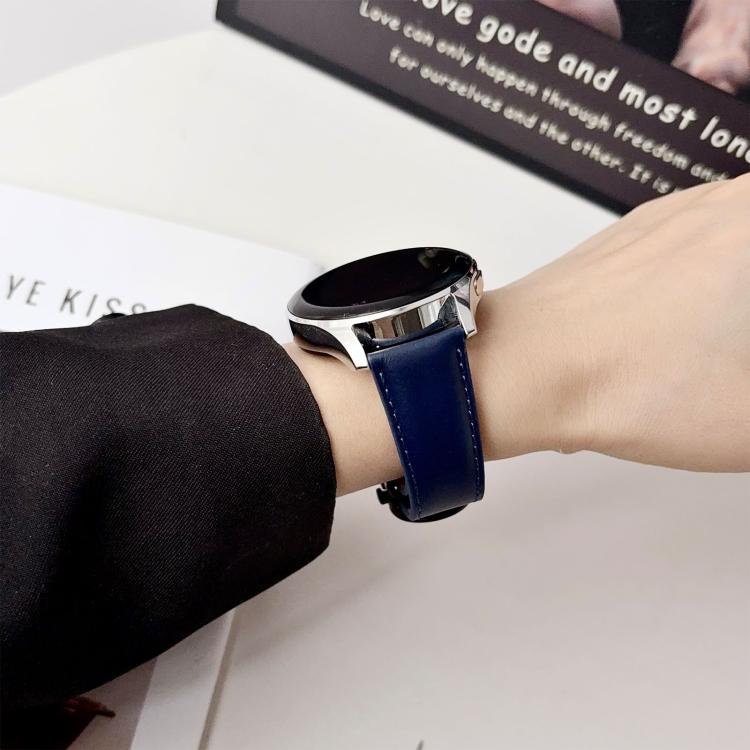 18mm Double G Magnetic Buckle Genuine Leather Watch Band