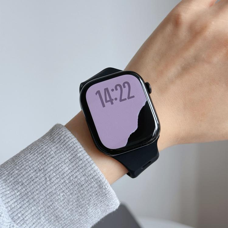 For Apple Watch 42mm / 41mm / 40mm / 38mm Irregular Twill Reverse Nail Buckle Silicone Watch Band