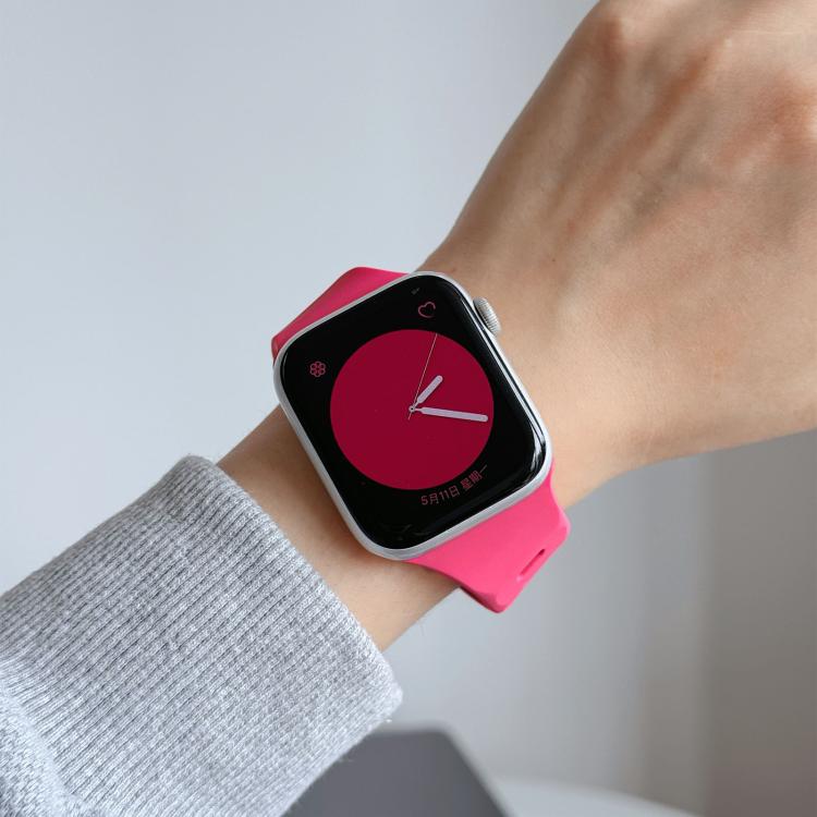 For Apple Watch 42mm / 41mm / 40mm / 38mm Irregular Twill Reverse Nail Buckle Silicone Watch Band