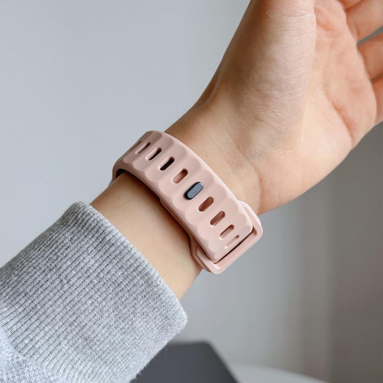 For Apple Watch 42mm / 41mm / 40mm / 38mm Irregular Twill Reverse Nail Buckle Silicone Watch Band