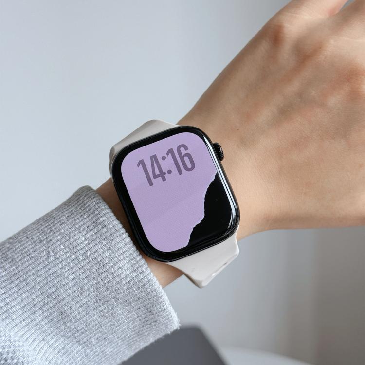 For Apple Watch 42mm / 41mm / 40mm / 38mm Irregular Twill Reverse Nail Buckle Silicone Watch Band