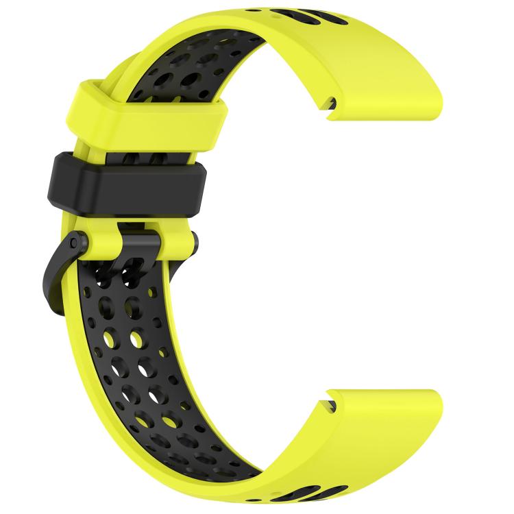 For Garmin 26mm Two Color Dual Pin Buckle Breathable Silicone Watch Band