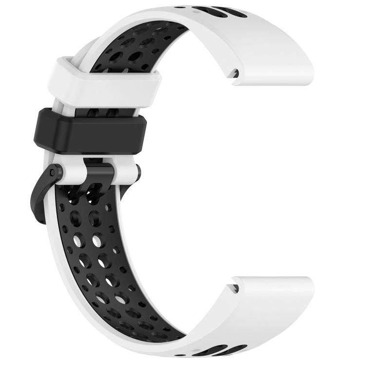 For Garmin 26mm Two Color Dual Pin Buckle Breathable Silicone Watch Band