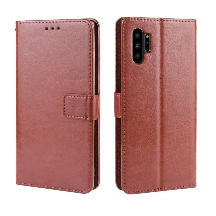 For Galaxy Note10+ Retro Crazy Horse Texture Horizontal Flip Leather Case with Holder & Card Slots & Photo Frame