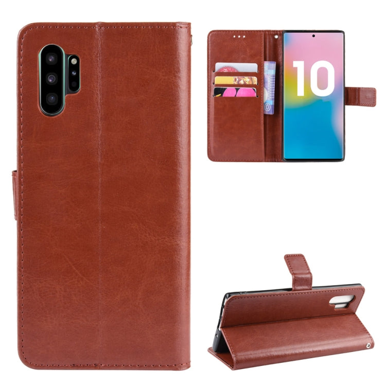 For Galaxy Note10+ Retro Crazy Horse Texture Horizontal Flip Leather Case with Holder & Card Slots & Photo Frame