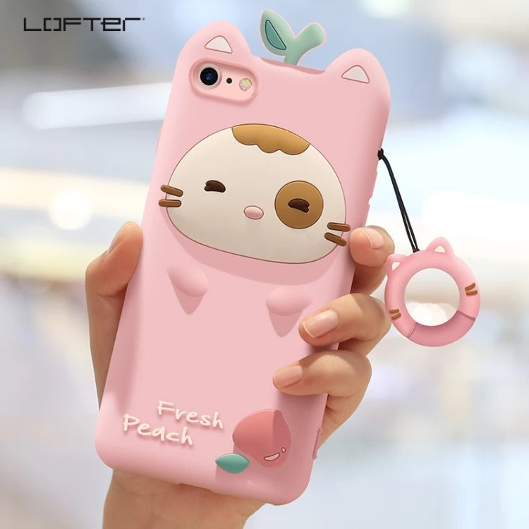 Juicy Peach Small Stay Full Package Anti Falling Silicone Sleeve for iPhone 7 / 8