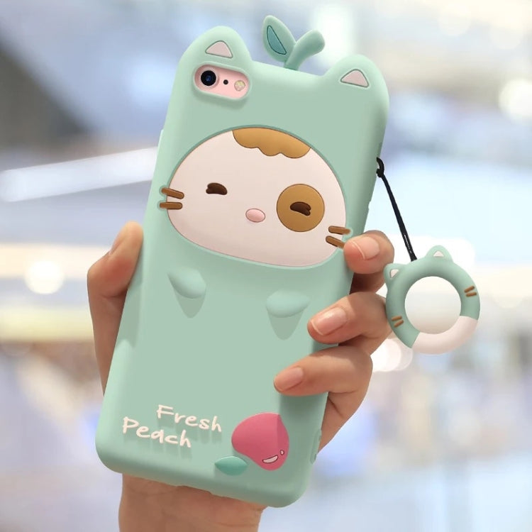 Juicy Peach Small Stay Full Package Anti Falling Silicone Sleeve for iPhone 7 / 8