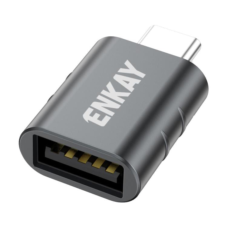 1 Pcs ENKAY ENK-AT135 Male USB C to Female USB 3.2 A Zinc Alloy Adapter 10Gbps Super Speed Data Sync & 60W Fast Charging
