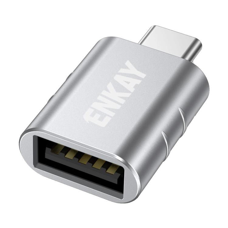 1 Pcs ENKAY ENK-AT135 Male USB C to Female USB 3.2 A Zinc Alloy Adapter 10Gbps Super Speed Data Sync & 60W Fast Charging