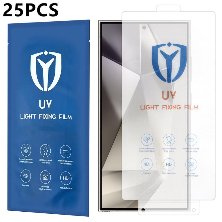 For Galaxy S24 Ultra 5G 25pcs Ultra-Thin Full-Screen Coverage Full Glue HD UV Curing Film