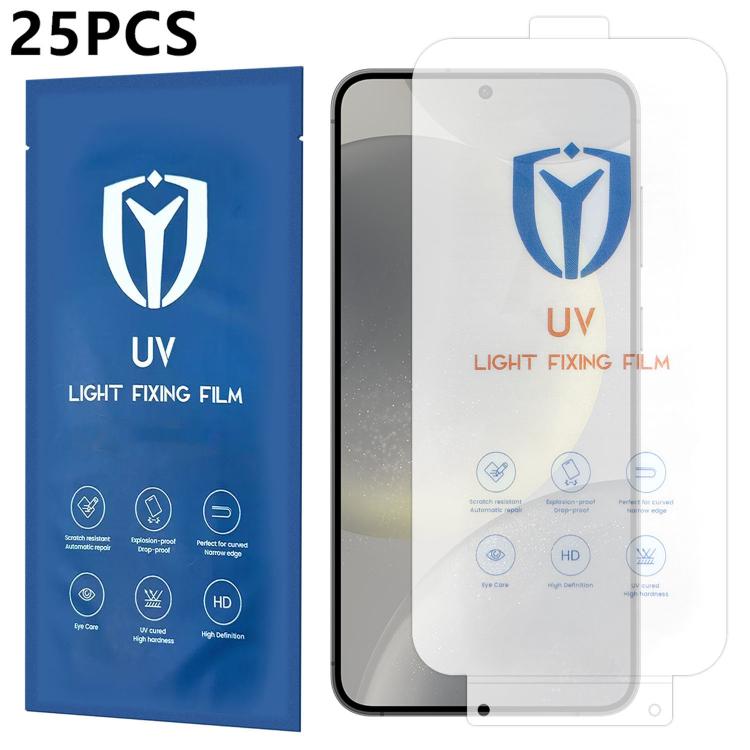 For Galaxy S24+ 5G 25pcs Ultra-Thin Full-Screen Coverage Full Glue HD UV Curing Film